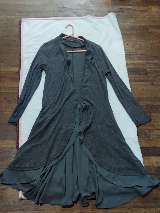 Reborn Sweaters - 5 for $10 M&M Reborn Dark Gray Knit Open Cardigan